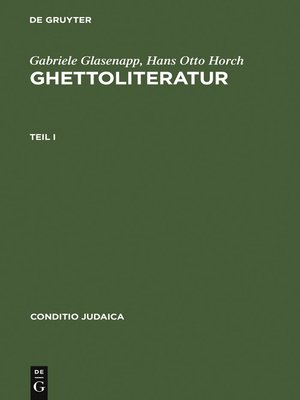 cover image of Ghettoliteratur